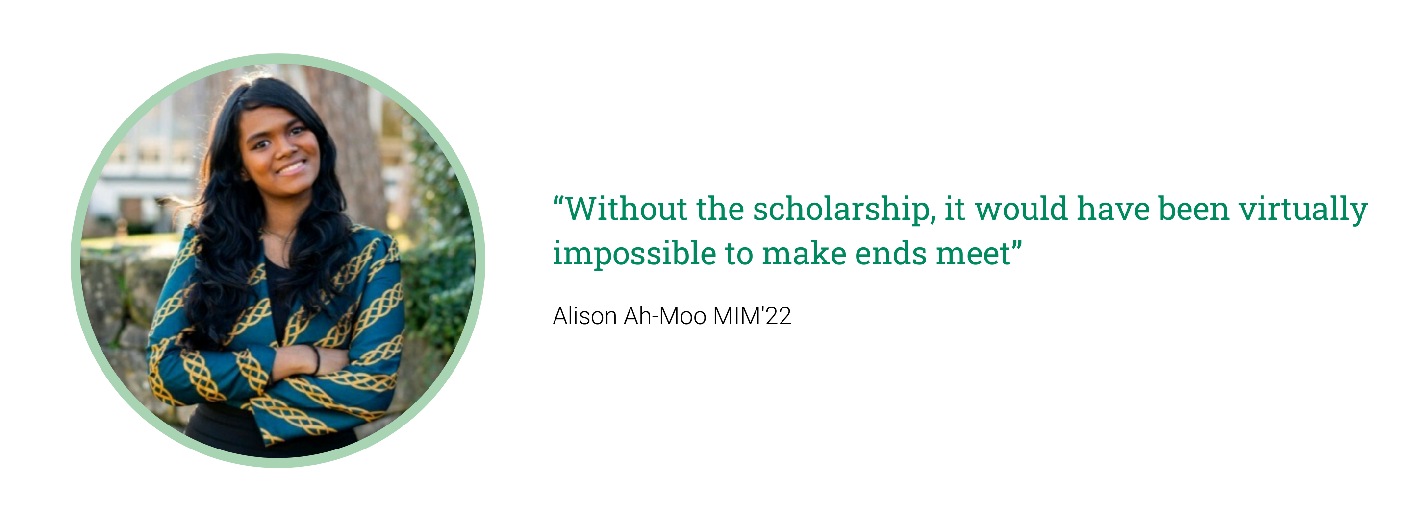 Alison Ah Moo MIM'22